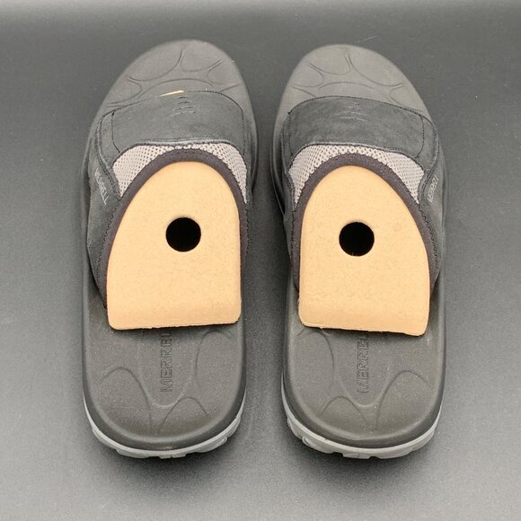 Merrell Slide Sandals Mens Huntington Leather Size 11 M Black Suede J036851 - Picture 5 of 7